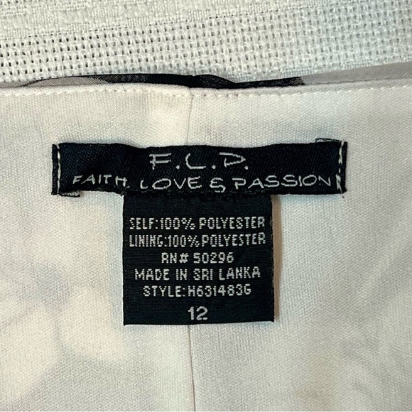 Summer Dress Pullover Sleeveless V Neck Floral Sz 12‎ Y2K Faith Love Passion EUC - Picture 9 of 10